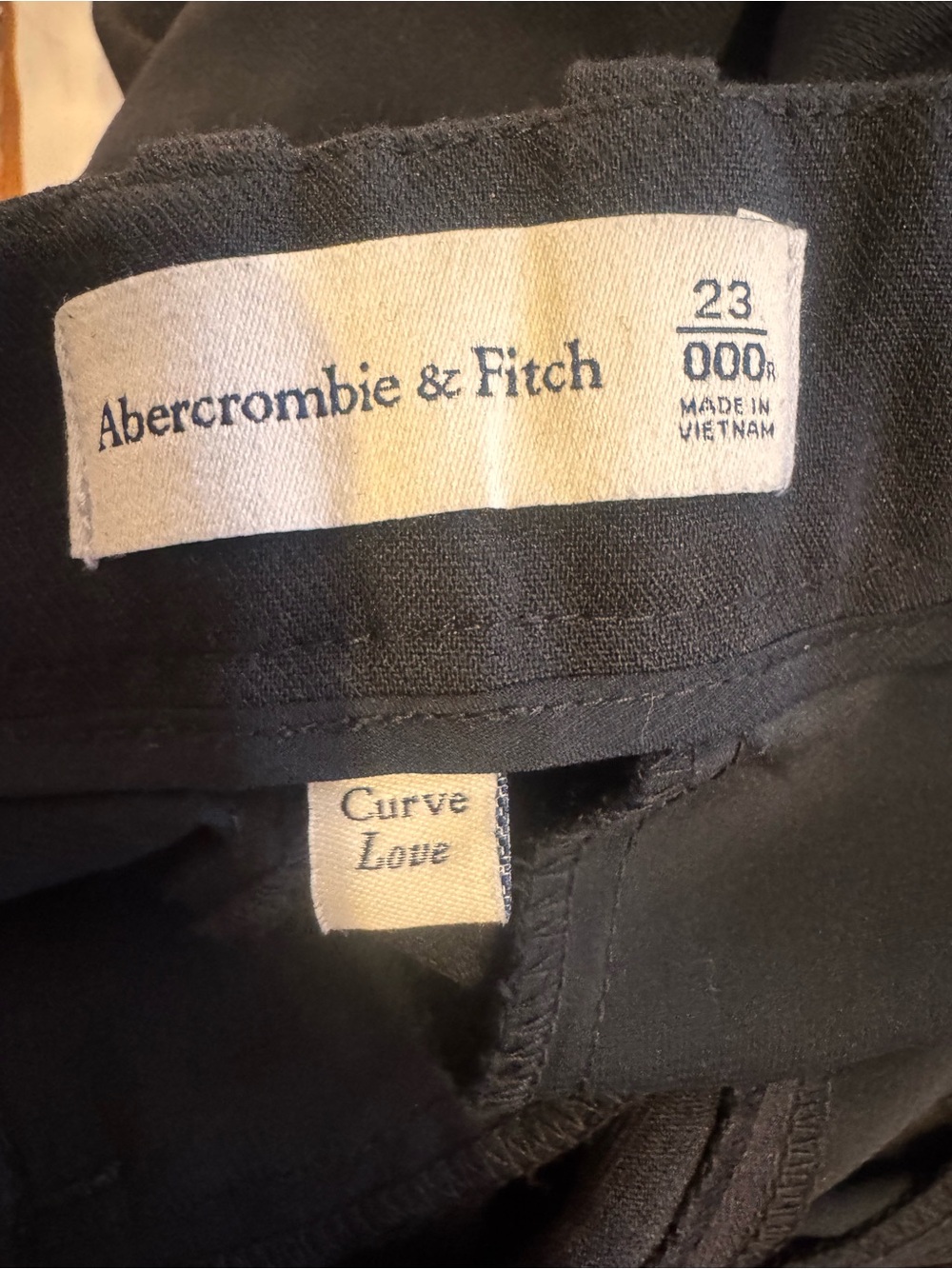 Curve Love A&F Harper Tailored Ultra-Wide Leg Pant Black Trousers 23 waist 00 - Picture 6 of 6